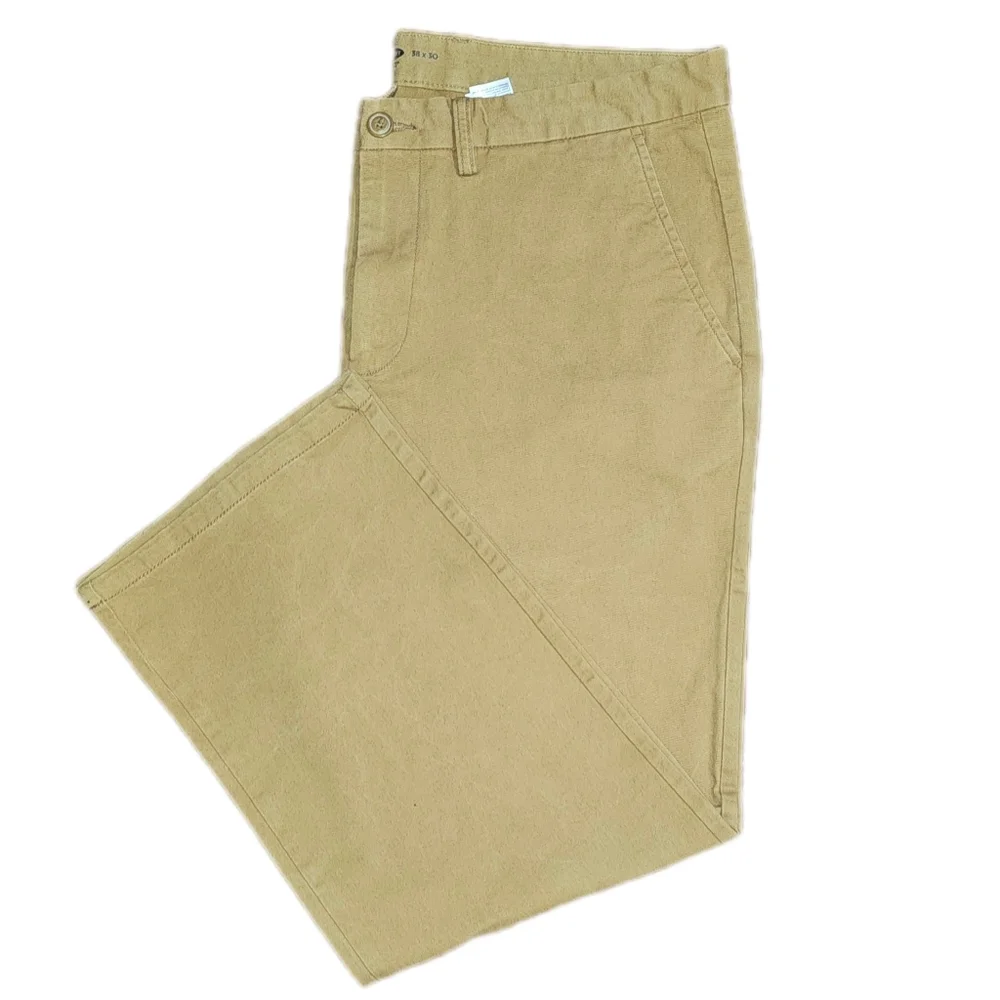 Old navy Men's Tobacco Brown Khaki Ultimate Loose pants 38W X 30L - Picture 2 of 5